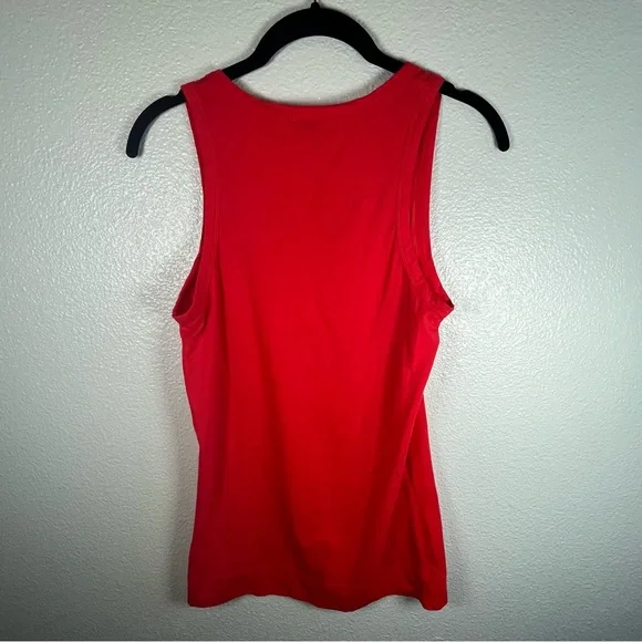 Theory Women's Bright Red Scoop Neck Tank Top Women’s Small - Picture 7 of 9